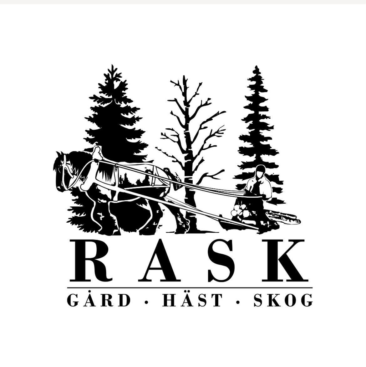 Rask Gård, Häst & Skog logo